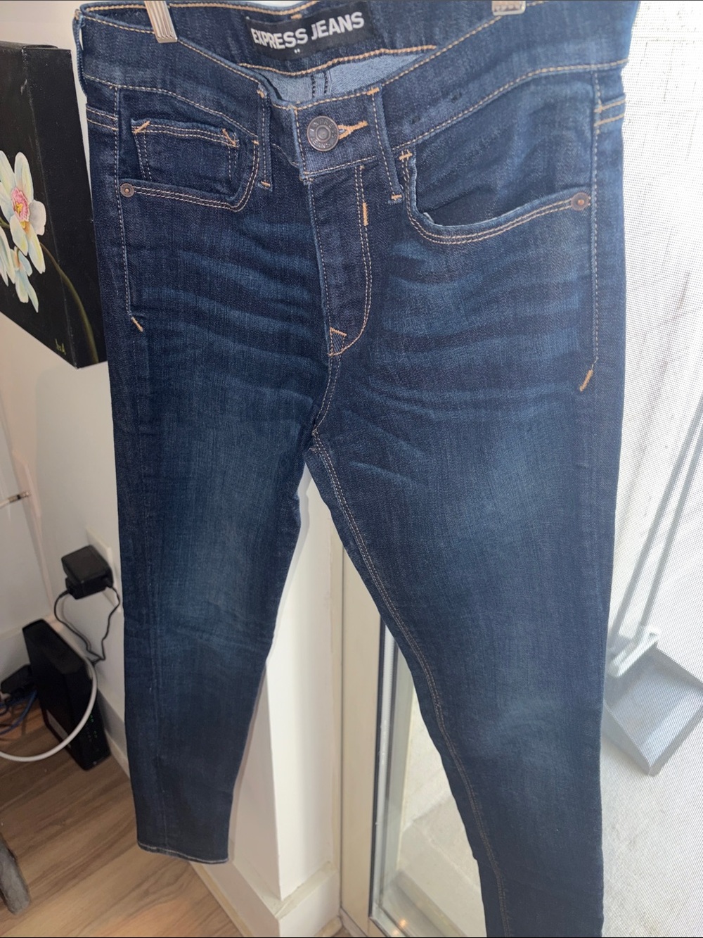 Express Indigo Skinny Jeans